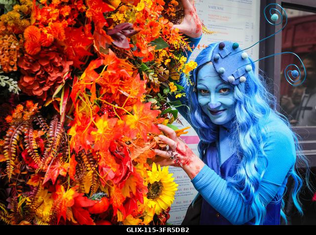 London, Egyesült Királyság. 2026. szeptember 10. Az éves Zombi Világnap résztvevői London belvárosában sétálnak, a Soho térről indulva és Soho körn...