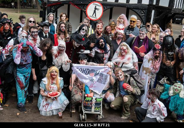 London, Egyesült Királyság. 2026. október 10. Éves zombiséta London belvárosában, a Soho tértől indulva, a Zombik Világnapja alkalmából. Fotó: Phil...