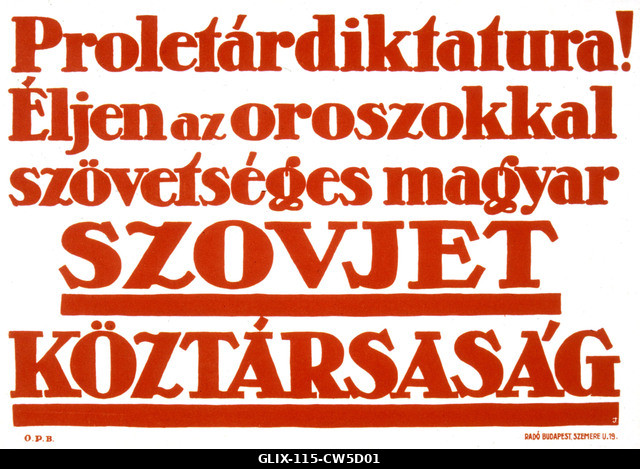 JEGES Ernő (1898-1956) propagandaplakátja az 1919-es magyar forradalomról