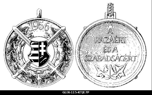 Az 1956-os Magyar Forradalom Emlékérem a szovjet uralom elleni felkelésnek állít emléket. Jelentős szimbólum a magyar történelemben.