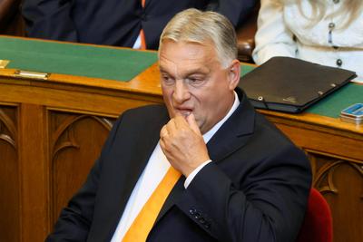Orsz?ggy?l?s. A k?pen Orb?n Viktor.2025.09.22.Fpt?:V?r?s Szil?rd-stock-foto