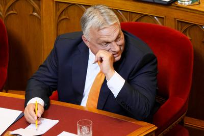 Orsz?ggy?l?s. A k?pen Orb?n Viktor.2025.09.22.Fpt?:V?r?s Szil?rd-stock-foto