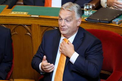 Orsz?ggy?l?s. A k?pen Orb?n Viktor.2025.09.22.Fpt?:V?r?s Szil?rd-stock-foto