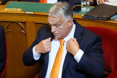 Orsz?ggy?l?s. A k?pen Orb?n Viktor.2025.09.22.Fpt?:V?r?s Szil?rd-stock-foto