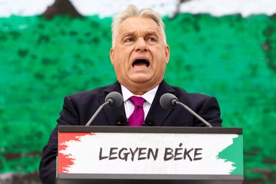 B?kemenet. A k?pen Orb?n Viktor.2025.10.23.Fot?:V?r?s Szil?rd-stock-foto