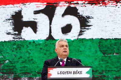 B?kemenet. A k?pen Orb?n Viktor.2025.10.23.Fot?:V?r?s Szil?rd-stock-foto