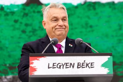 B?kemenet. A k?pen Orb?n Viktor.2025.10.23.Fot?:V?r?s Szil?rd-stock-foto