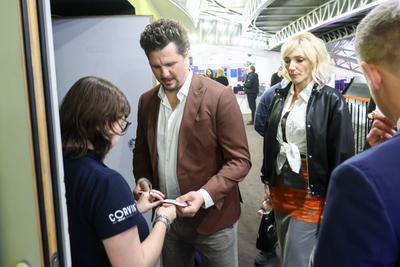 A Filmszemle nyit? g?l?ja a Corvin moziban. A k?pen   Nagy Ervin ?s Borb?ly Alexandra.2026.02.02.Fot?:V?r?s Szil?rd-stock-foto